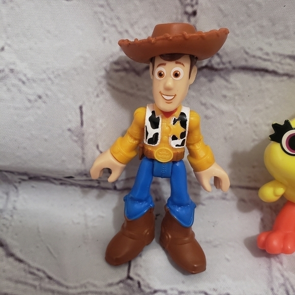 Imaginext Toy Story Replacement Figures Woody Ducky Forky 2-3" Cake Topper - Picture 3 of 8